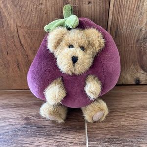 Boyd’s best dressed Edgar eggplant jointed plush bear